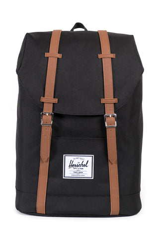 Herschel Supply Co. Retreat Backpack - Black/Tan Synthetic Leather