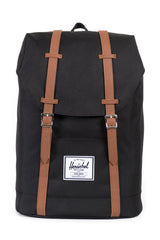 Herschel Supply Co. Retreat Backpack - Black/Tan Synthetic Leather