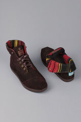 Toms Highlands Brown Suede Stripe Men's Botas
