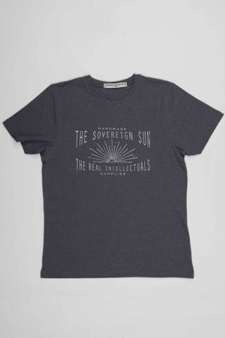 The Real Intellectuals Tee THE SOVEREIGN SUN - Melange Dark