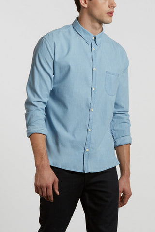 Levi's Made and Crafted One Pocket Shirt - Pale Blue Chambray
