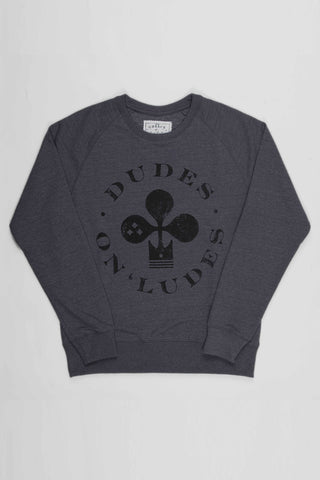 The Real Intellectuals Sweater DUDES ON 'LUDES - Dark Heather