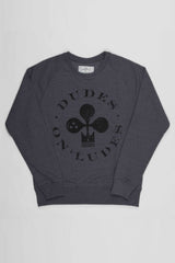 The Real Intellectuals Sweater DUDES ON 'LUDES - Dark Heather